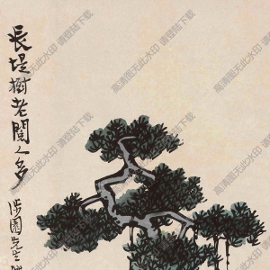 豐子愷名畫_長(zhǎng)堤樹老閱人多_高清大圖下載