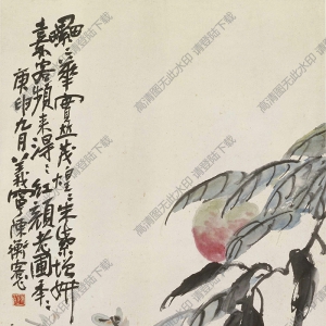 陳師曾《桃榴枇杷圖》國(guó)畫(huà)高清大圖下載