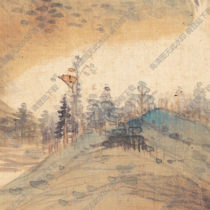 明 藍(lán)瑛《溪山秋色圖》國畫高清大圖下載