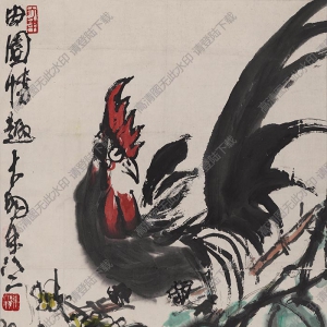 陳大羽《雄雞圖》國(guó)畫(huà)高清大圖下載