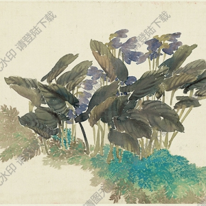 任頤《花卉十二開(kāi)》-6國(guó)畫(huà)高清大圖下載