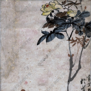 陳半丁《薔薇花圖》國(guó)畫(huà)高清大圖下載