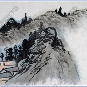 清 石濤《山水圖冊》-6國畫高清大圖下載