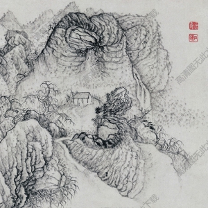 明 石濤《設(shè)色山水》-10國畫高清大圖下載