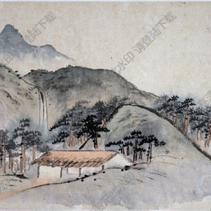 清 石濤《山水圖冊(cè)》-4國畫高清大圖下載