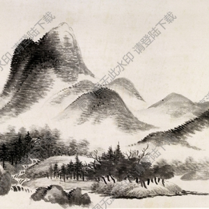 清 惲壽平 王翚《花卉山水》-6國(guó)畫(huà)高清大圖下載