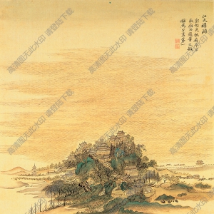 清 惲壽平《仿古山水冊(cè)》-5國(guó)畫(huà)高清大圖下載