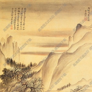 清 惲壽平《仿古山水冊(cè)》-6國(guó)畫(huà)高清大圖下載