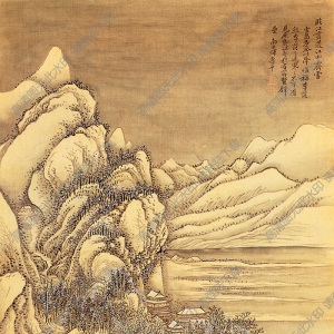 清 惲壽平《仿古山水冊(cè)》-9國(guó)畫(huà)高清大圖下載