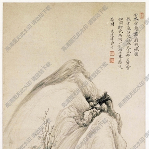 清 惲壽平《古木垂蘿圖》國(guó)畫(huà)高清大圖下載