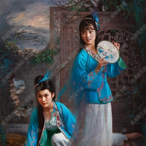 安靜油畫_聊齋人物_阿秀_高清大圖下載