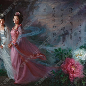 安靜油畫_聊齋人物_葛巾_高清大圖下載