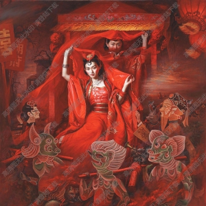 安靜油畫_聊齋人物_狐嫁女_高清大圖下載
