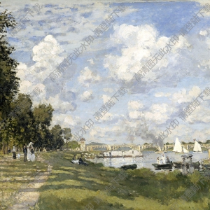 莫奈油畫作品_水邊風景_高清大圖下載