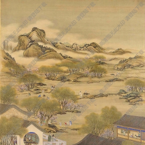 郎世寧_雍正十二月行樂圖04_四月流觴_高清大圖下載