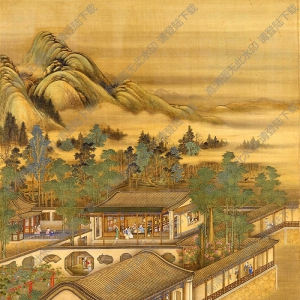 郎世寧_雍正十二月行樂圖07_七月乞巧_高清大圖下載