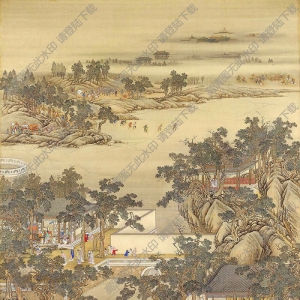 郎世寧_雍正十二月行樂圖11_十一月參禪_高清大圖下載