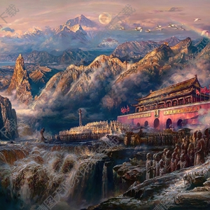 曹勇油畫(huà)作品_上下五千年_高清大圖下載