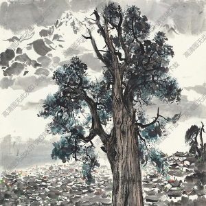 吳冠中國(guó)畫_麗江寫生_高清大圖下載