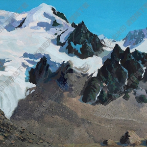 何孔德油畫(huà)作品 雪山 高清下載