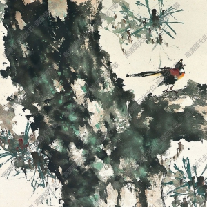 趙少昂國畫 蒼松 高清大圖下載