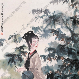 傅小石國(guó)畫(huà)作品 紈扇仕女 高清下載