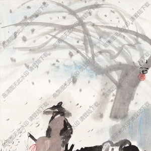 傅小石國(guó)畫作品 杖劍出行圖 高清下載