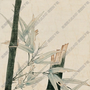 陳之佛國(guó)畫作品 竹雀 高清下載