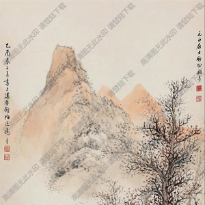 啟功國畫 秋林八駿 高清大圖下載