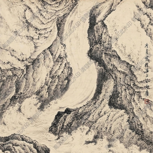 陶冷月國(guó)畫 激流勇進(jìn) 高清大圖下載