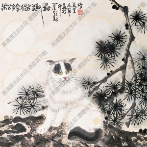 蔡鶴汀國(guó)畫 貓 高清大圖下載