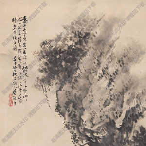 蔡鶴汀作品 風雨歸舟圖 高清大圖下載