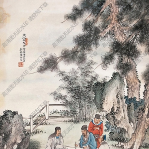 溥伒國(guó)畫(huà) 人物 高清大圖下載