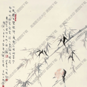王明明國(guó)畫(huà)作品 板橋吟詩(shī)圖 高清下載