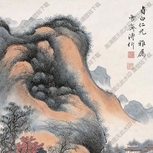 溥伒作品 山水畫(huà)5 高清大圖下載