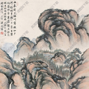 溥伒作品 山水畫(huà)6 高清大圖下載