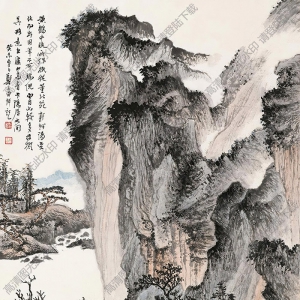 鄭午昌國(guó)畫(huà)作品 仿黃鶴山樵山水 高清下載