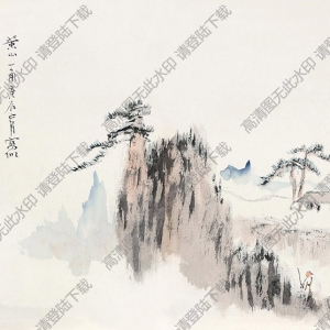 鄭午昌國(guó)畫(huà)作品 黃山一角 高清下載