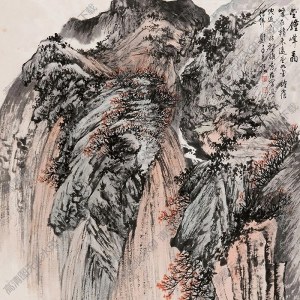 鄭午昌國(guó)畫(huà)作品 金鐘峰圖 高清下載