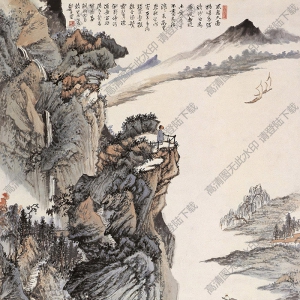 鄭午昌作品 杜甫詩(shī)意圖 高清大圖下載