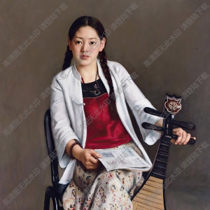 楊飛云油畫(huà) 琵琶女子高清大圖下載