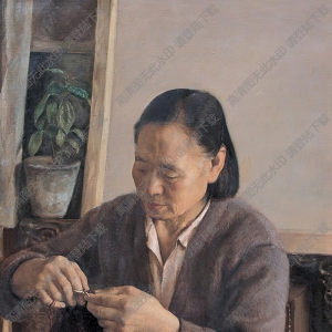 楊飛云油畫(huà) 岳母 高清大圖下載