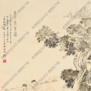 王叔暉國畫 太平洗象圖 高清大圖下載