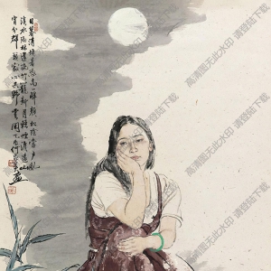 何家英國(guó)畫(huà)作品 消夏圖 高清下載