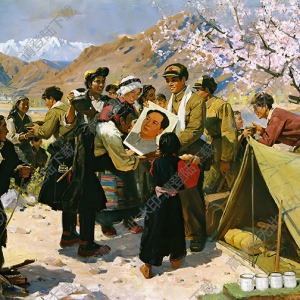 楊振廣油畫_金色的太陽(yáng)西藏解放_(tái)高清下載