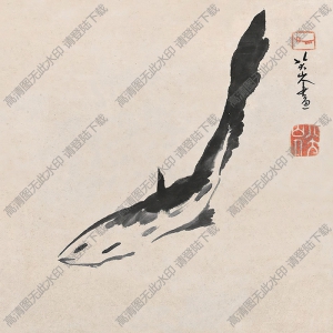 八大山人作品_游魚圖9_高清大圖下載