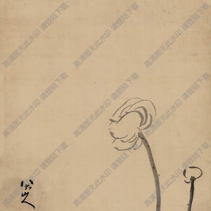 朱耷作品_荷塘翠鳥_高清大圖下載