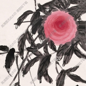 齊白石作品_大壽_壽桃蜜蜂圖_高清大圖下載