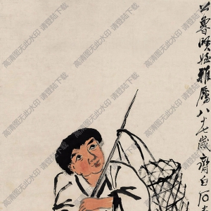 齊白石作品_得財圖_八十七歲時于紫丁香館_高清大圖下載