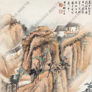 胡若思國畫 巴船出峽圖 高清大圖下載